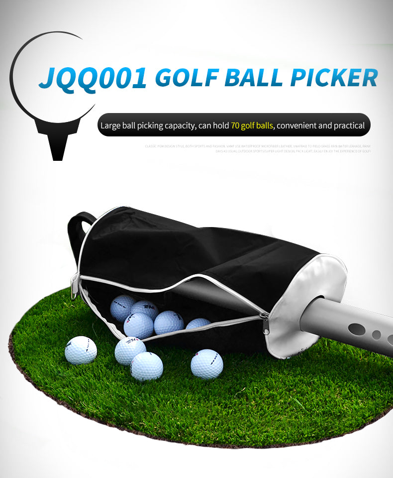 Portable golf ball shag bag pick up receiver