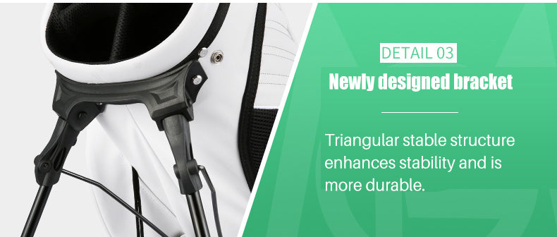 Portable Golf Bag with Stand, Korean Rivet Design, Personalized Transparent Ball Cap, Lightweight Golf Club Bag