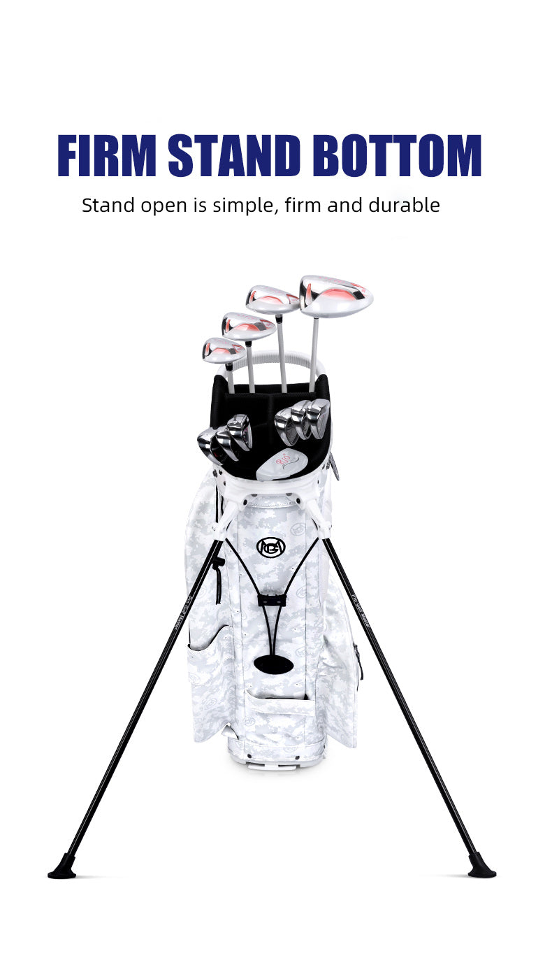 Portable Golf Bag with Stand, High-end Waterproof Fabric, Stylish Camouflage Golf Club Bag