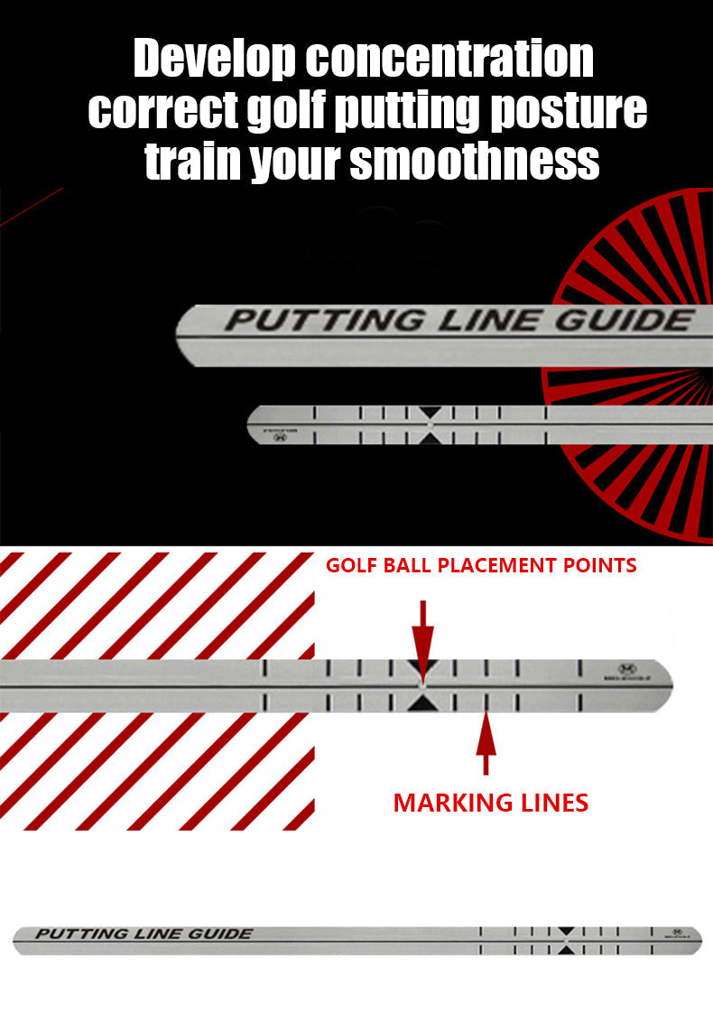 putting guide golf putting practice ruler line indoor golf putting trainer