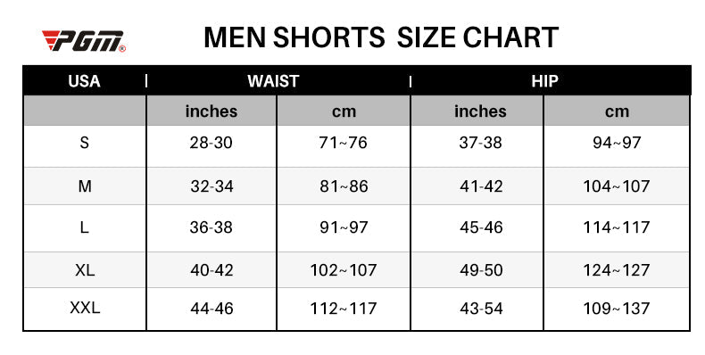 PGM KUZ130 custom mens khaki golf short breathable training golf shorts