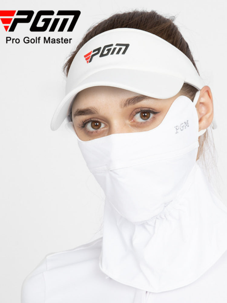 PGM Golf Women Sun Mask Ladies Sunscreen Breathable Outdoor Mask White
