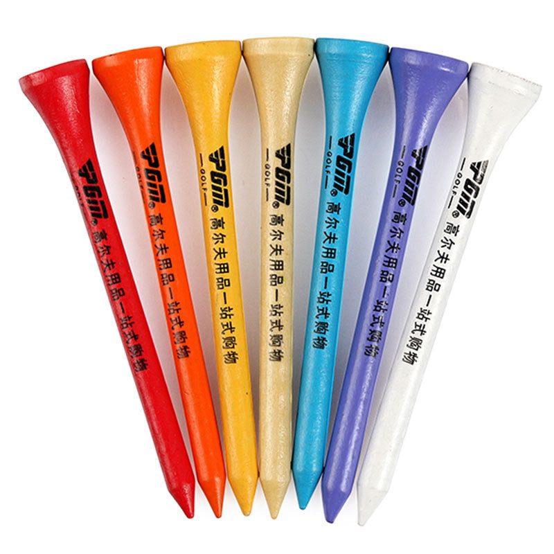 PGM 50pcs Wooden Golf TEE Ball Holder Golf Supply Accessories 42/70mm Random Color Golf Supplies