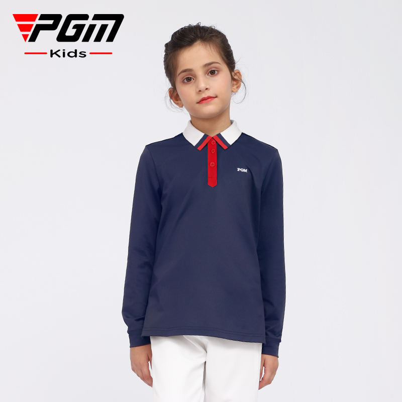 PGM KIDS YF454 golf polo shirts 2022 oem custom logo plain children golf polo
