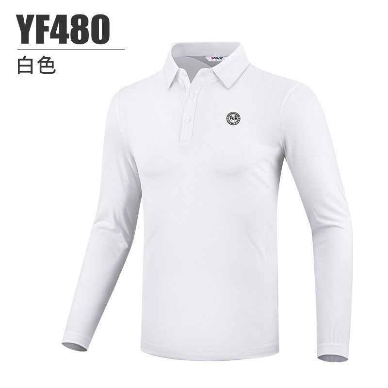 PGM YF480 golf performance polos shirt men long sleeve wholesale golf polo