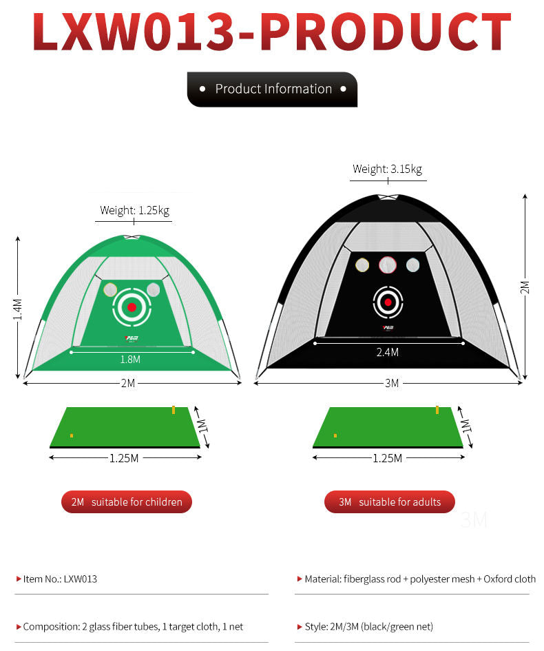 golf net cage practice outdoor backyard golf net with target