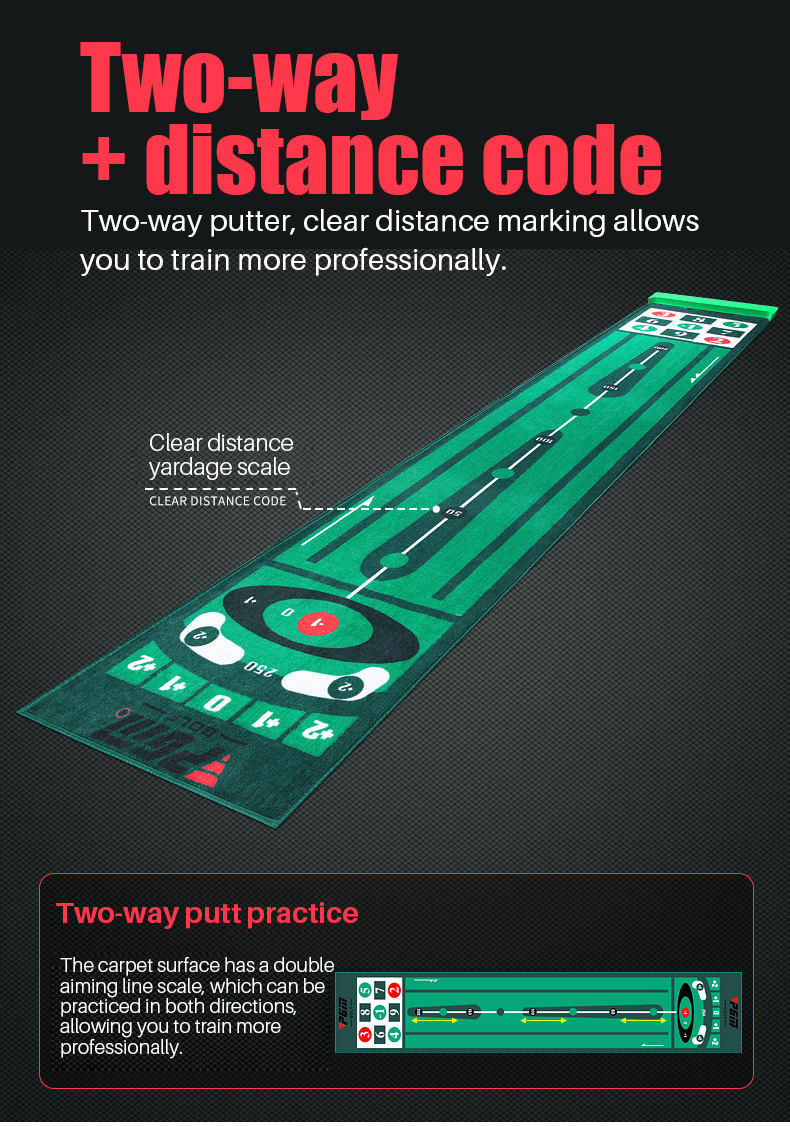 Professional Practice Office Home Velvet Mat Indoor Golf Putting Mat
