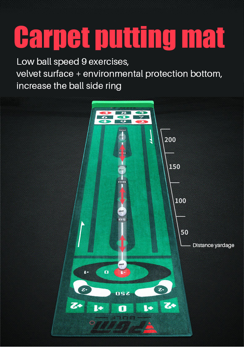 Professional Practice Office Home Velvet Mat Indoor Golf Putting Mat