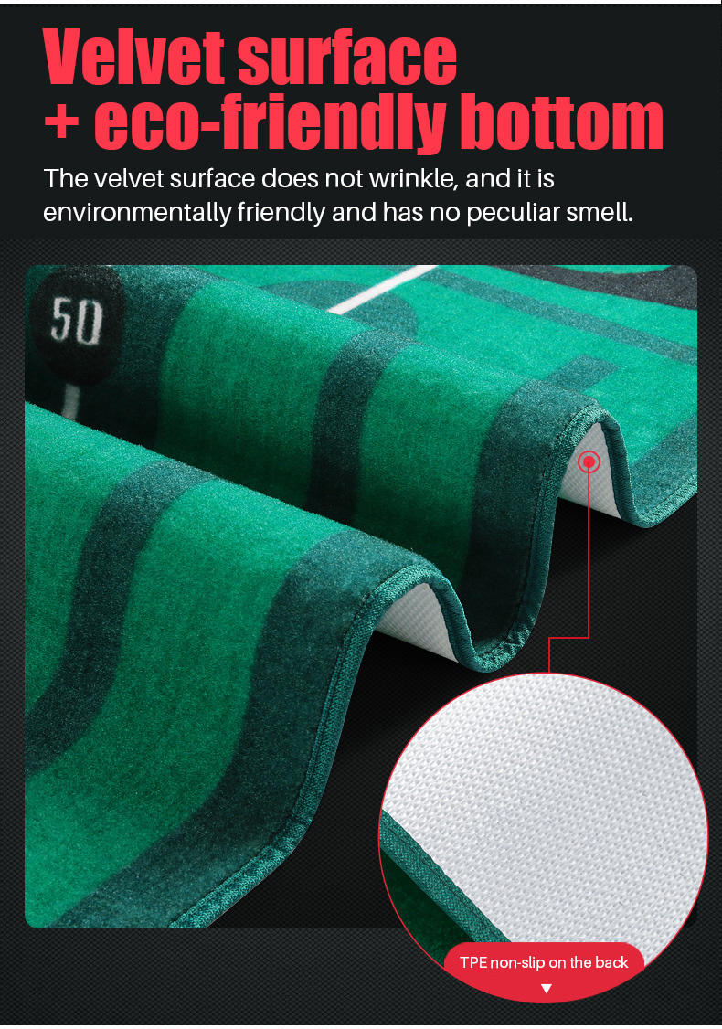 Professional Practice Office Home Velvet Mat Indoor Golf Putting Mat