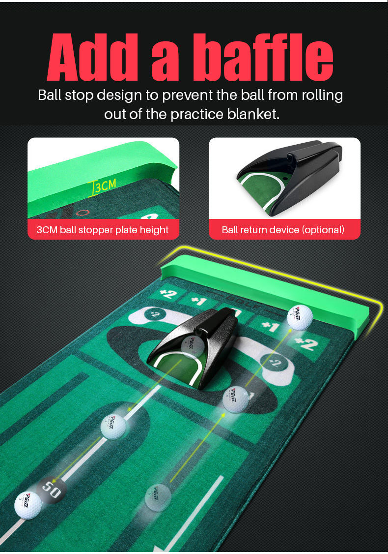 Professional Practice Office Home Velvet Mat Indoor Golf Putting Mat