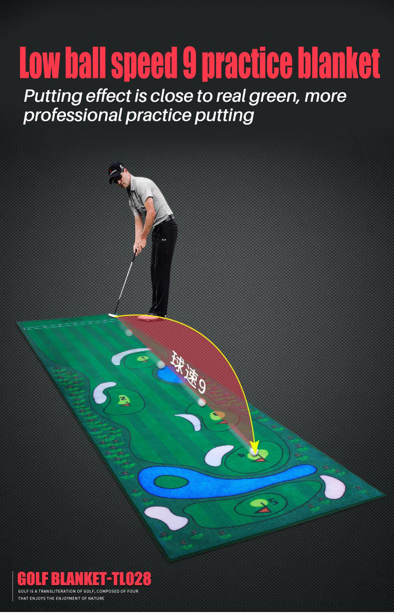 3m meter indoor golf practice velvet personal custom made training mini putting mat