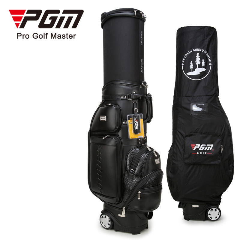 PGM QB044 high quality microfiber telescopic travel good golf bags with wheels