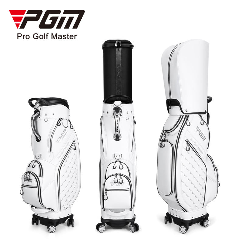 PGM QB129 2022 luxury golf bag microfiber leather travel funky golf bag with wheel