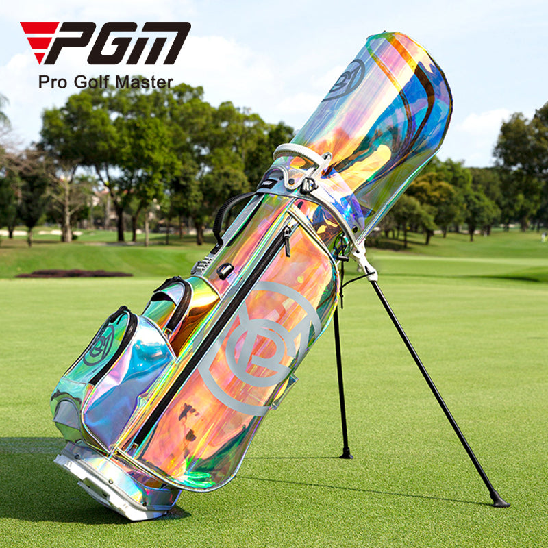 Lightweight Portable Golf Bag with Stand, Colorful Transparent Golf Club Bag