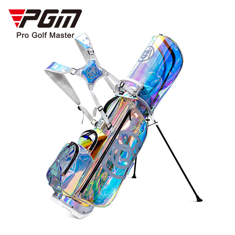 Lightweight Portable Golf Bag with Stand, Colorful Transparent Golf Club Bag