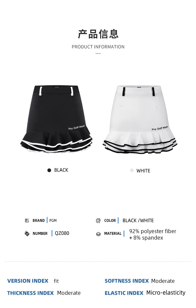 PGM QZ080 summer golf wear skirt women sports tennis golf skirt with pockets