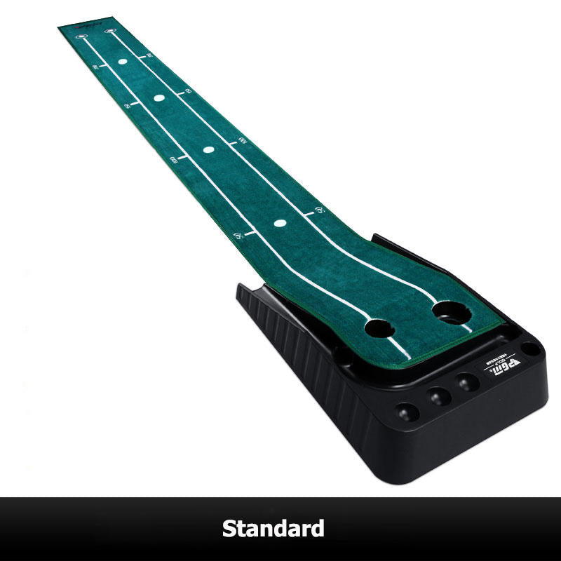 PGM TL023 Aiming line-Carpet Golf Putting Mat Ball Return Track Baffle Black Plastic Frame Indoor Outdoor