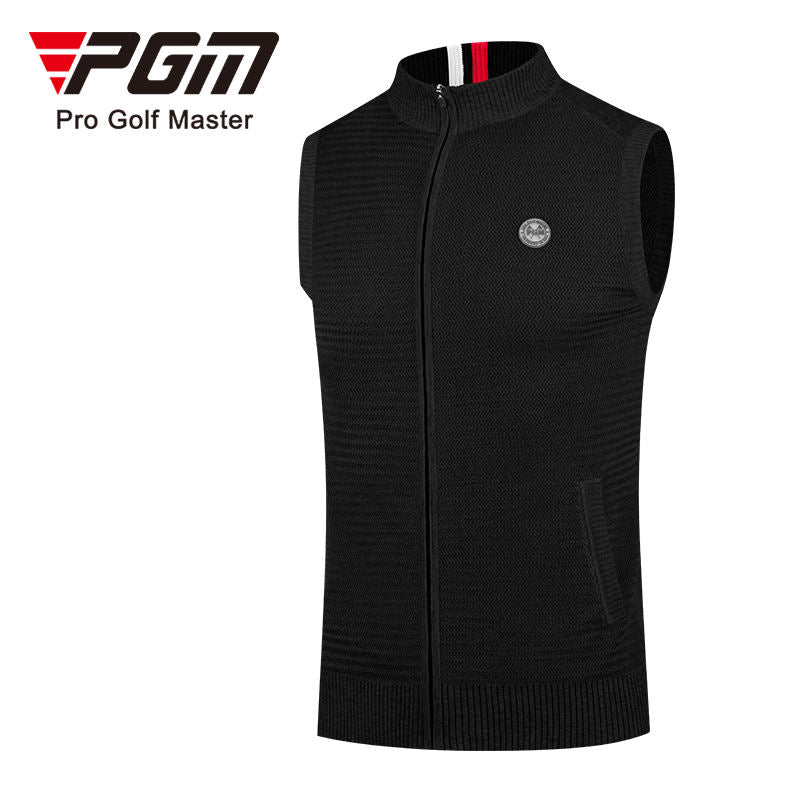 PGM YF501 sports sleeveless golf padding vest full zip men wool golf vest