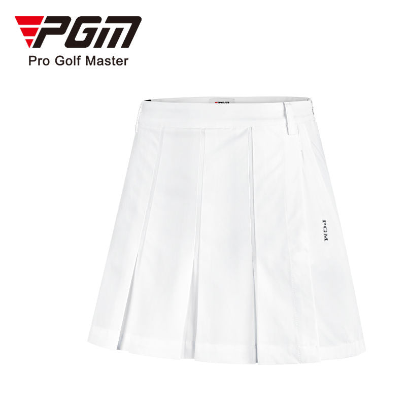 PGM QZ081 breathable womens golf dress spandex polyester ladies pleated golf dress
