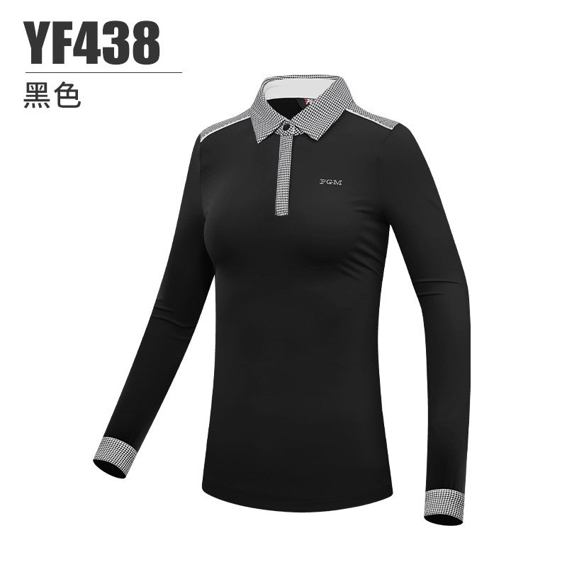 PGM YF438 women long sleeve custom golf polo luxury ladies golf polo shirt