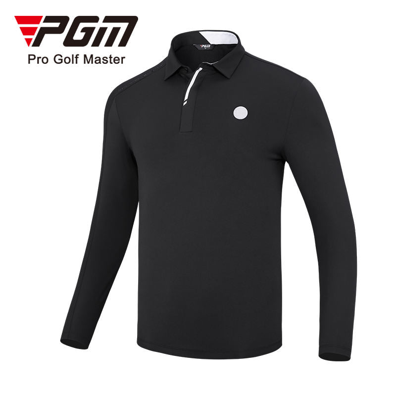 PGM YF527 luxury brand golf polo custom high quality winter long sleeve black golf polo