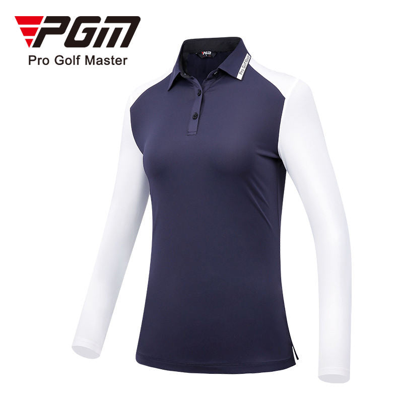 PGM YF515 custom golf shirt women slim fit polo shirt long sleeve luxury golf polos