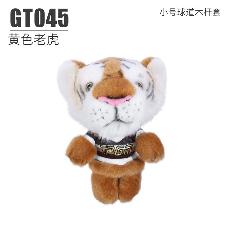 Cartoon Golf Club Head Cover Wooden Stick Protective Cover Cartoon Doll Magnetic Closure Inside Outside Fluff Club Cap
