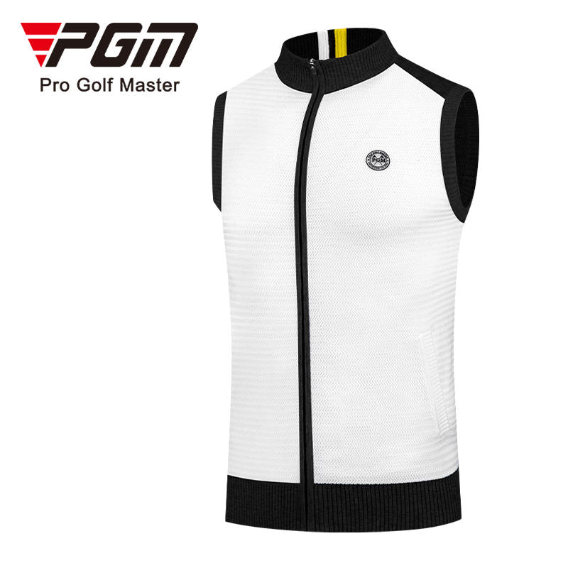 PGM YF501 sports sleeveless golf padding vest full zip men wool golf vest