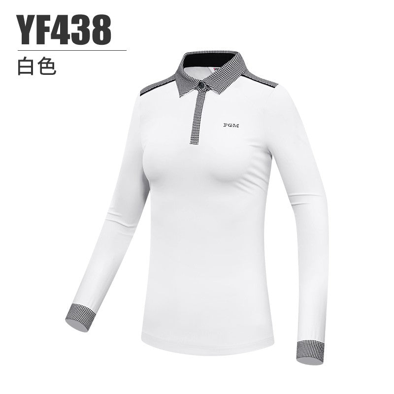 PGM YF438 women long sleeve custom golf polo luxury ladies golf polo shirt