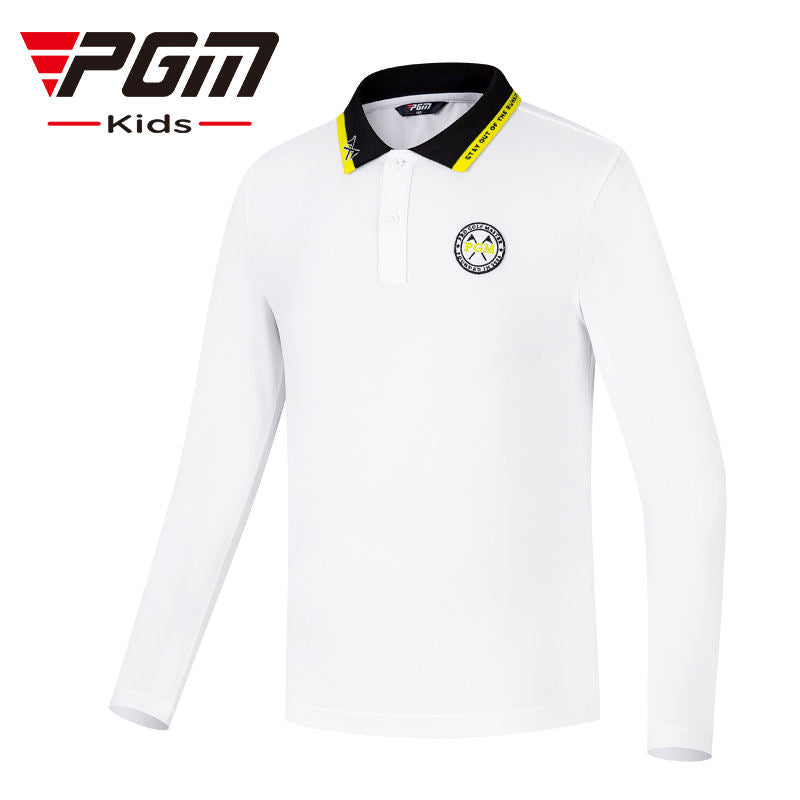 PGM YF494 quick-dry golf polo shirt long sleeve golf polo shirt juniors kids boys golf shirt
