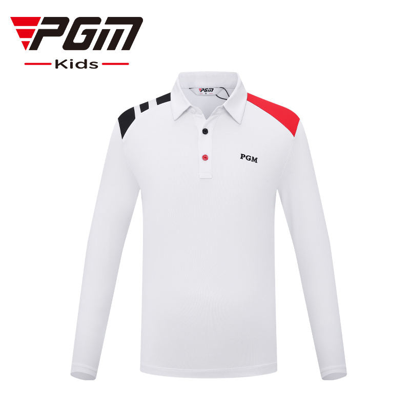 PGM YF544 boys custom print golf polo long sleeve athletic wear golf polo