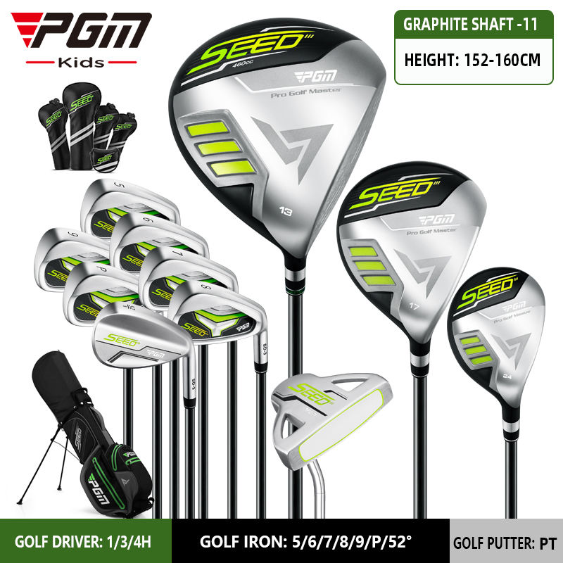 PGM JRTG013 14pcs titanium alloy kids golf clubs sets carbon fiber brand name golf clubs