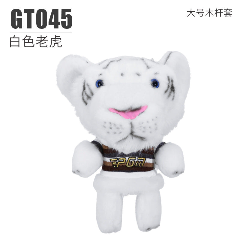 Cartoon Golf Club Head Cover Wooden Stick Protective Cover Cartoon Doll Magnetic Closure Inside Outside Fluff Club Cap