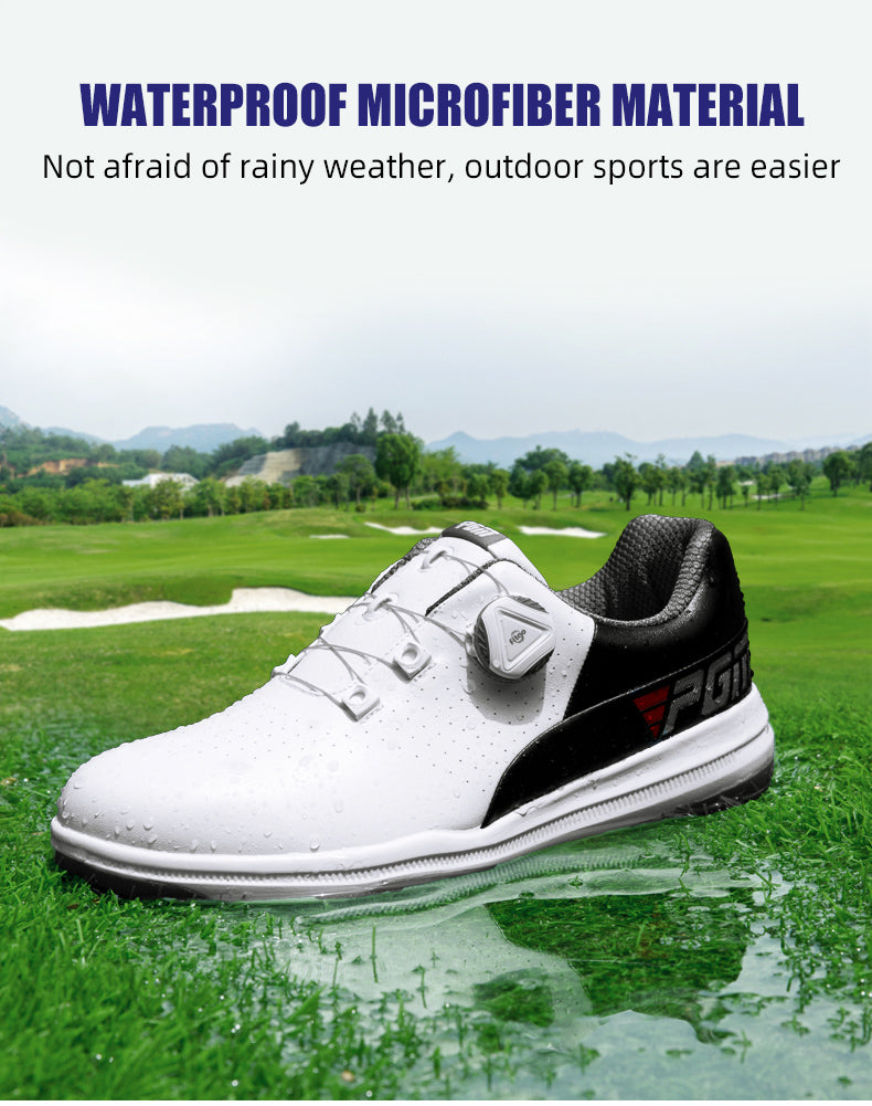 PGM XZ235 waterproof mens premium golf shoes rubber premium grade leather golf shoes