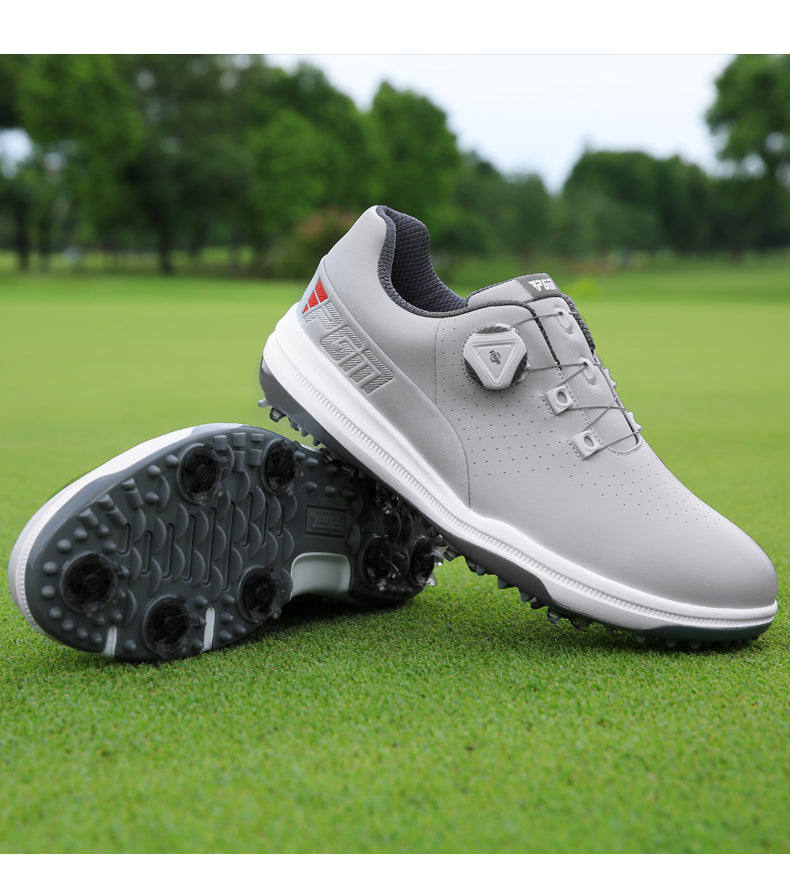 PGM XZ235 waterproof mens premium golf shoes rubber premium grade leather golf shoes