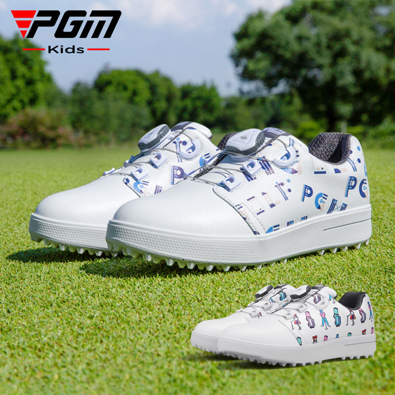 PGM XZ241 premium grade golf shoes customizable kids high end golf shoes