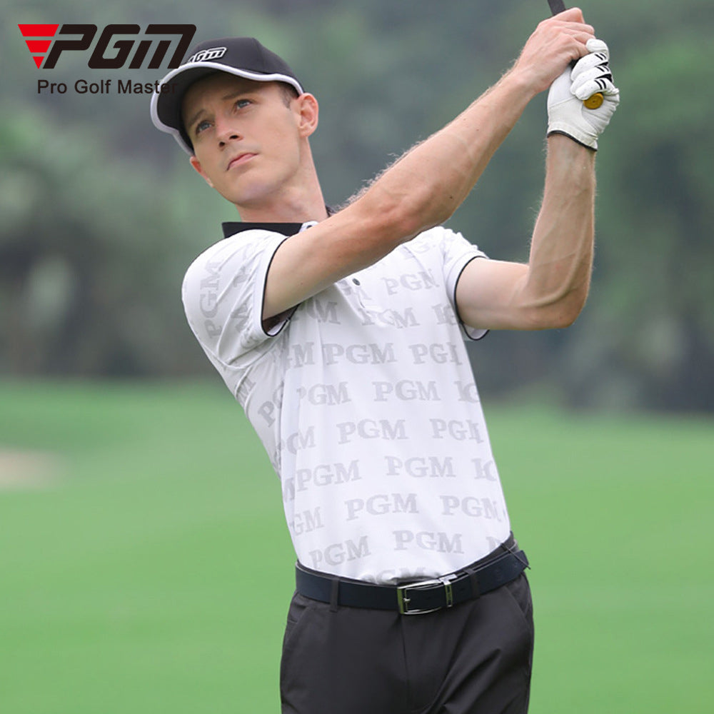 PGM YF396 branded quick dry quality short sleeve abbigliamento golf polyester tshirt polo custom golf shirts for man