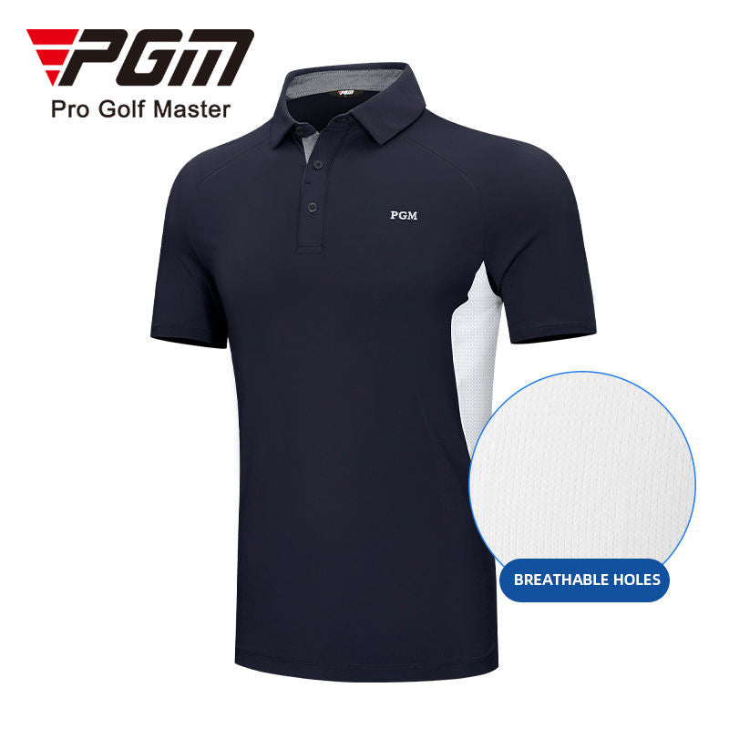 PGM YF399 mens blank logo golf polos shirts breathable golf polo shirt