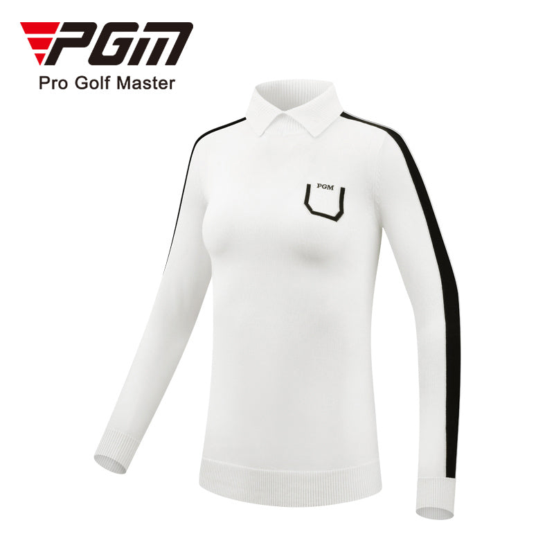PGM YF424 custom golf polo shirts ladies high quality warm long sleeve causal golf polo for women