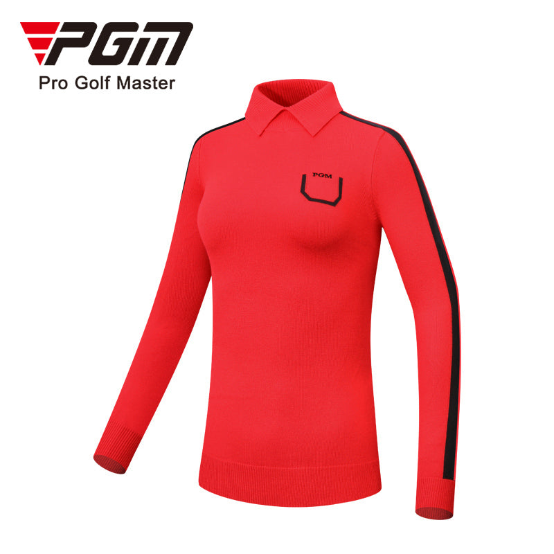 PGM YF424 custom golf polo shirts ladies high quality warm long sleeve causal golf polo for women
