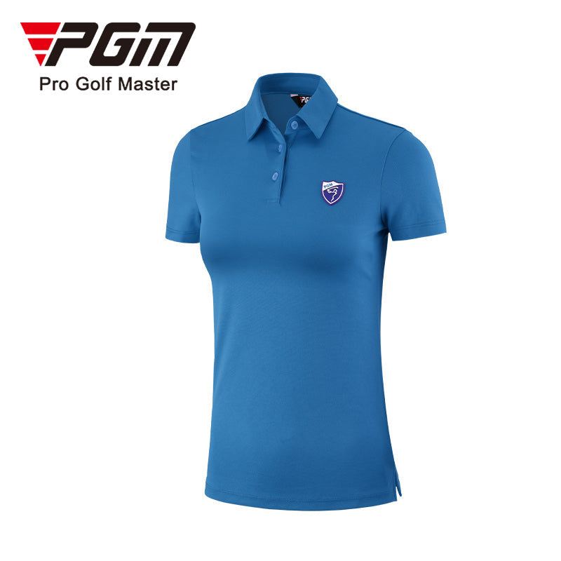 PGM YF442 wholesale women golf polo shirts plain breathable manufacturer golf polo