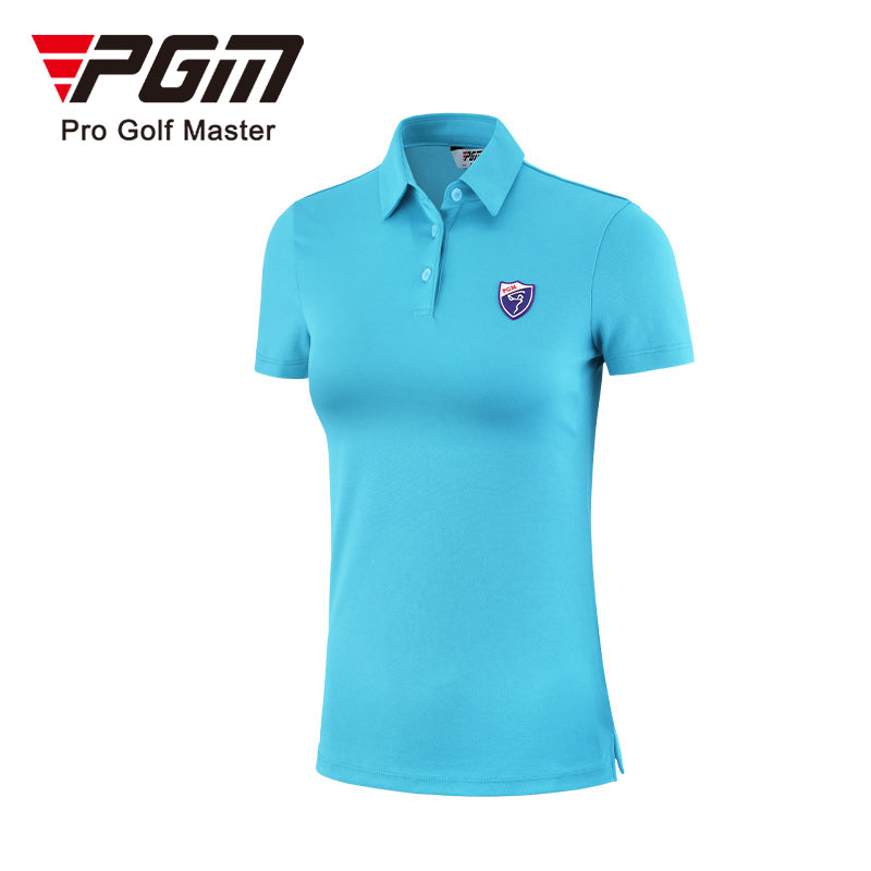 PGM YF442 wholesale women golf polo shirts plain breathable manufacturer golf polo