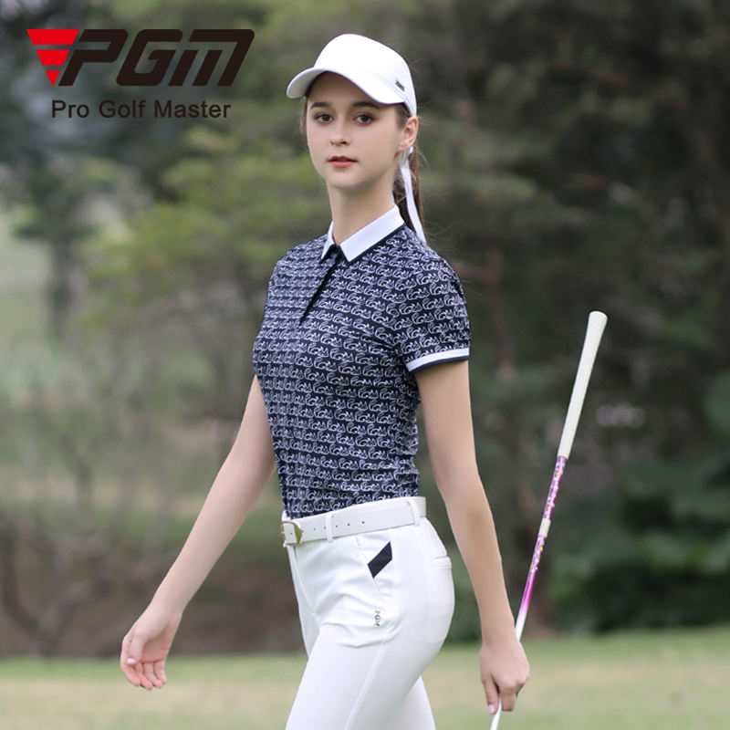 PGM YF469 golf polo stretchy high quality causal golf polo shirts for ladies
