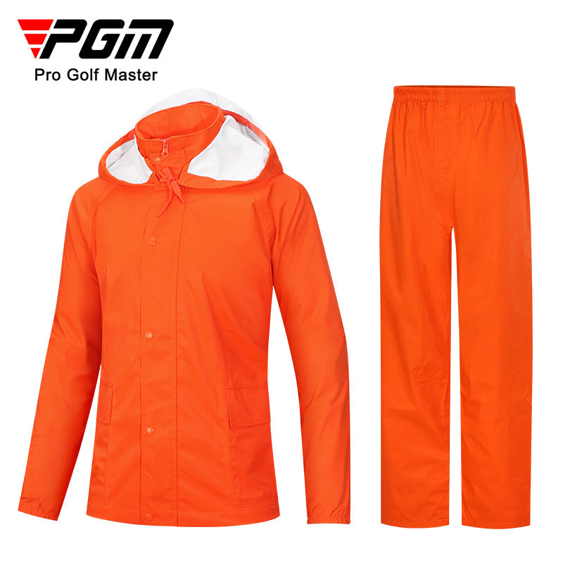 PGM YF481 women golf raincoat waterproof side zipper storage hooded golf raincoat