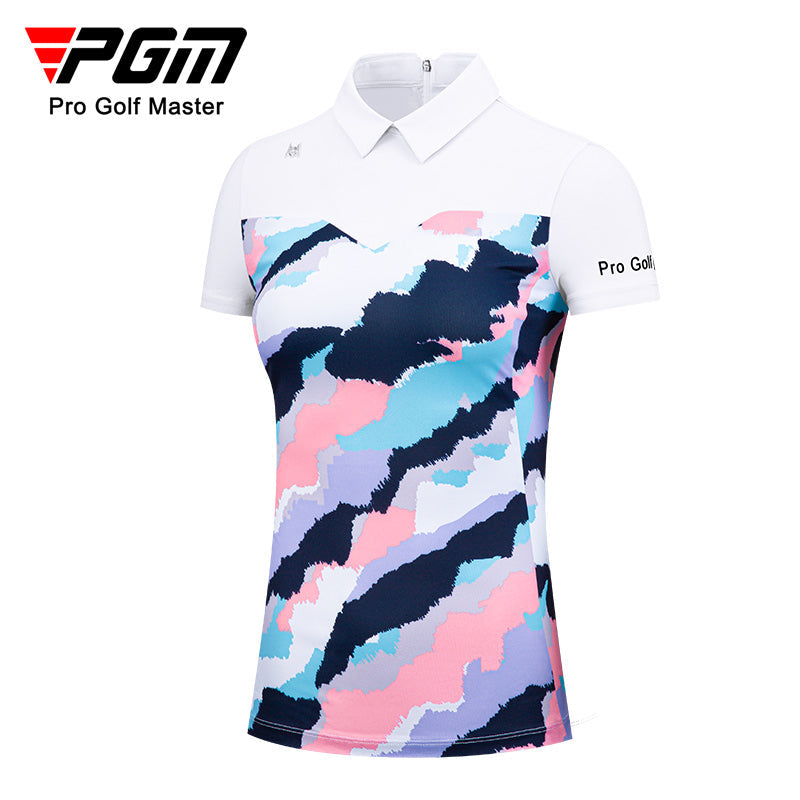 PGM YF483 womens short sleeve modern golf polo fully custom luxury golf polo