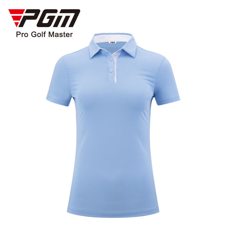 PGM YF486 modern polo golf t shirts womens short sleeve golf polo shirt white golf polo