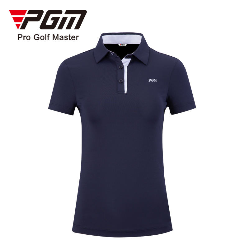 PGM YF486 modern polo golf t shirts womens short sleeve golf polo shirt white golf polo