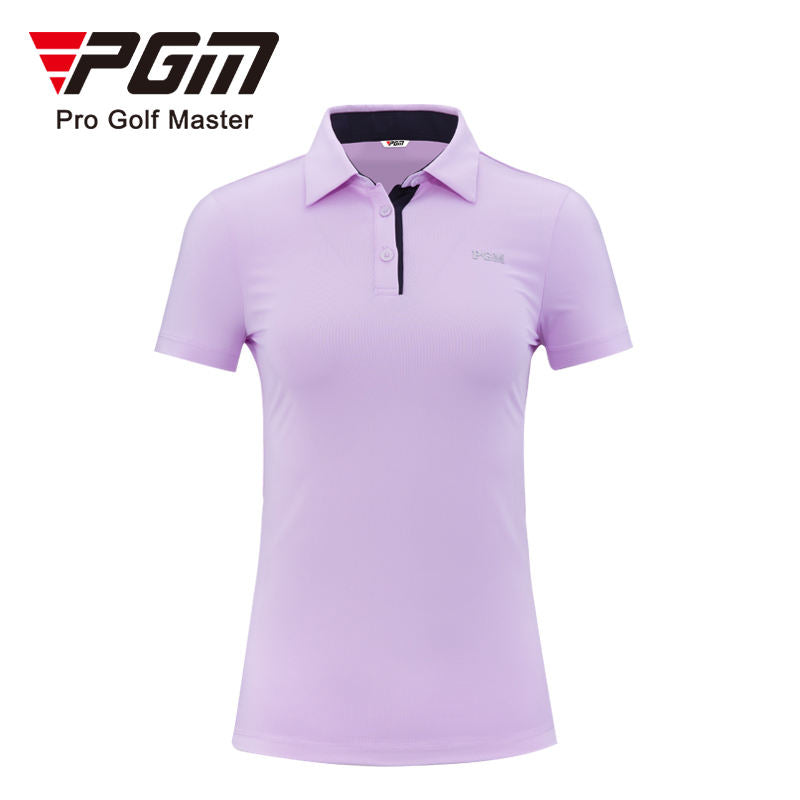 PGM YF486 modern polo golf t shirts womens short sleeve golf polo shirt white golf polo