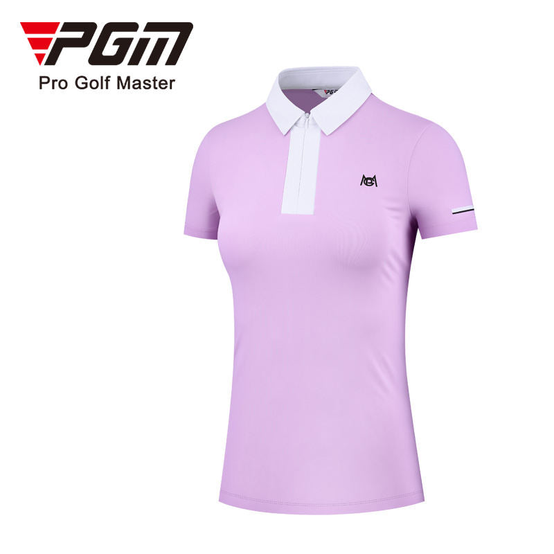 PGM YF511 custom golf tshirts polo shirt polyester spandex golf polo for women