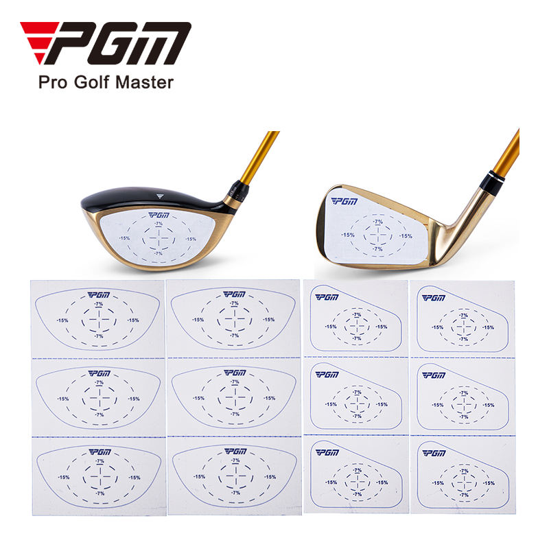 Golf Club Impact Tape, Golf Ball Marking Test Paper, 12 Sheets of Wood/Iron Club Hitting Stickers.